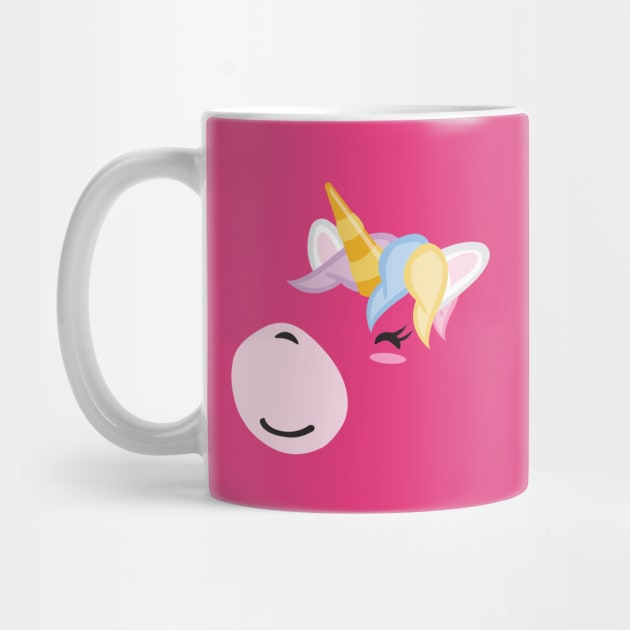 Kawaii Cute Unicorn Smiling Face Lover by Uncle Fred Design